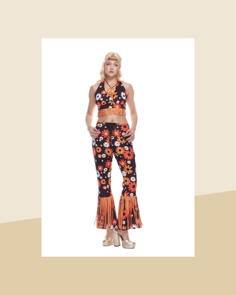 Déguisement Hippie Flower Power Femme - photo premium Panoplia