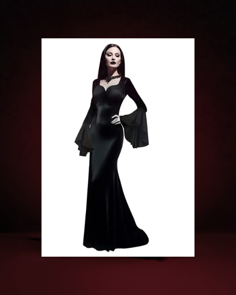 Robe Sorcière Gothique Sexy Noire - photo premium Panoplia