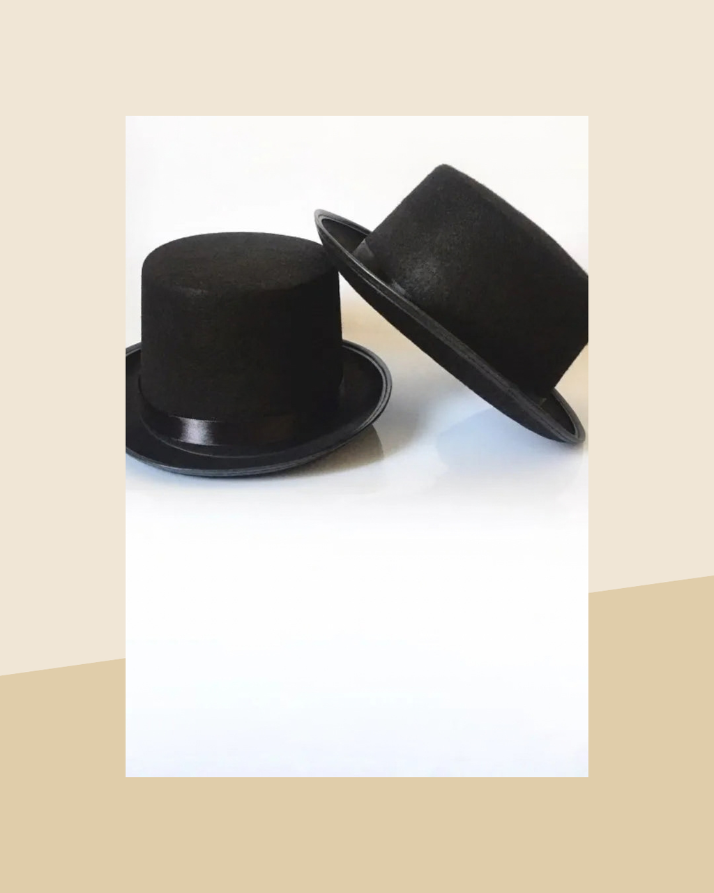 Chapeau Haut-de-Forme Noir Pliable - visuel premium