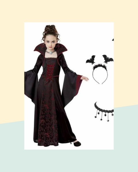 Déguisement Vampire Fille – Robe Tutu Longue Gothique - photo premium Panoplia
