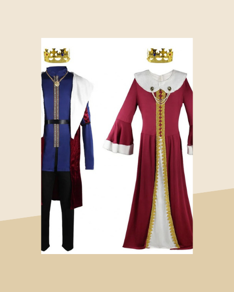 Kit Duo Déguisement Roi et Reine Médiévaux - photo premium Panoplia