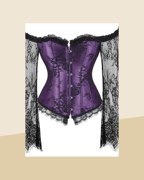 Corset Gothique à Manches en Dentelle - photo premium Panoplia