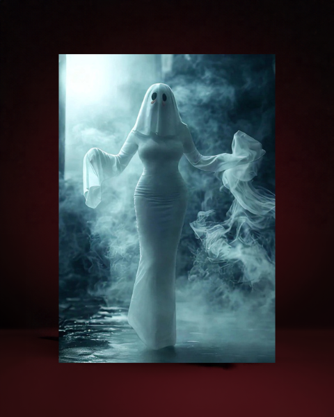 Robe Fantôme Blanche Femme avec Foulard - photo premium Panoplia