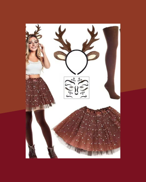 Déguisement Renne Sexy Femme 4 Pièces – Tutu et Bois - photo premium Panoplia