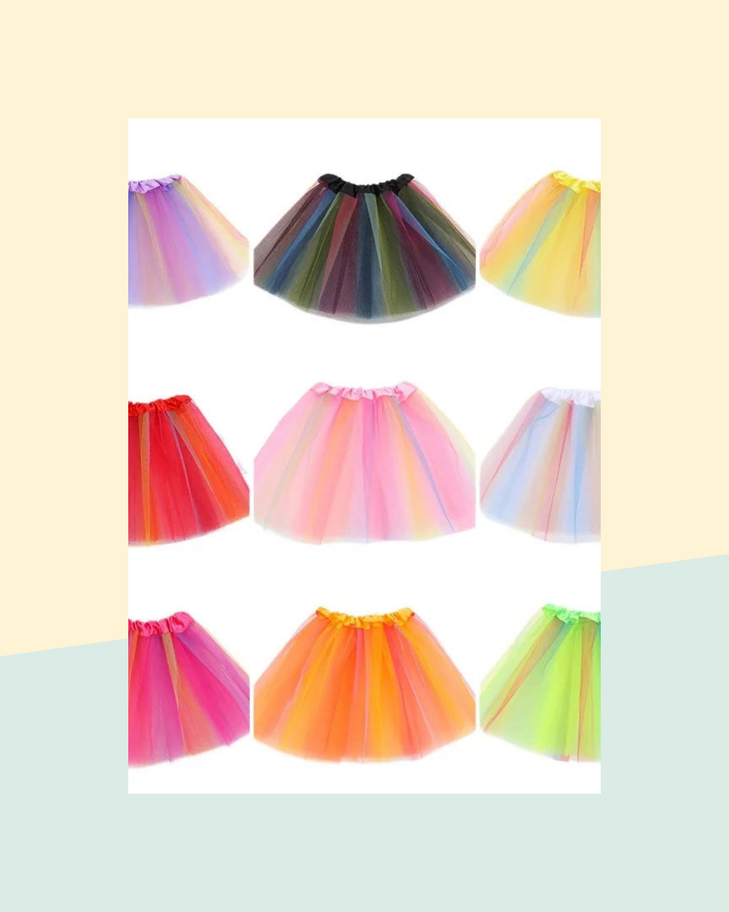Jupe Tutu Arc-en-Ciel Fille - visuel premium