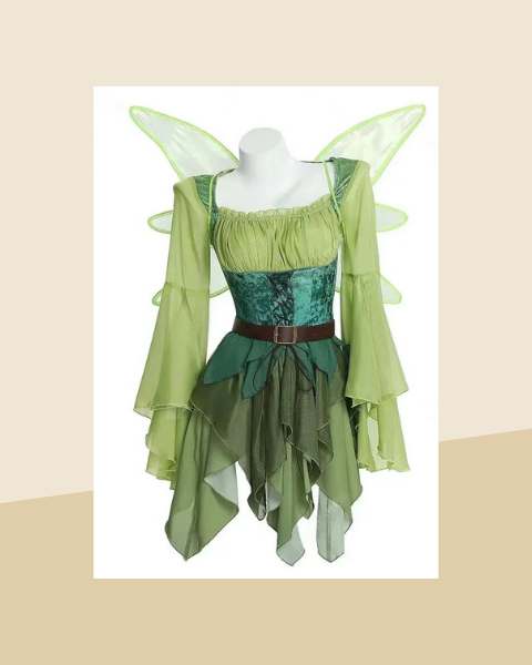 Robe de Fee Elfe Verte S-XXL - photo premium Panoplia