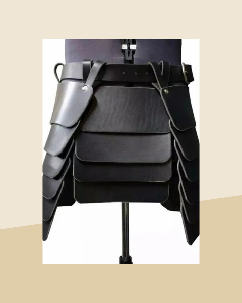 Jupe d'Armure Viking en Simili-Cuir – Tassettes - photo premium Panoplia