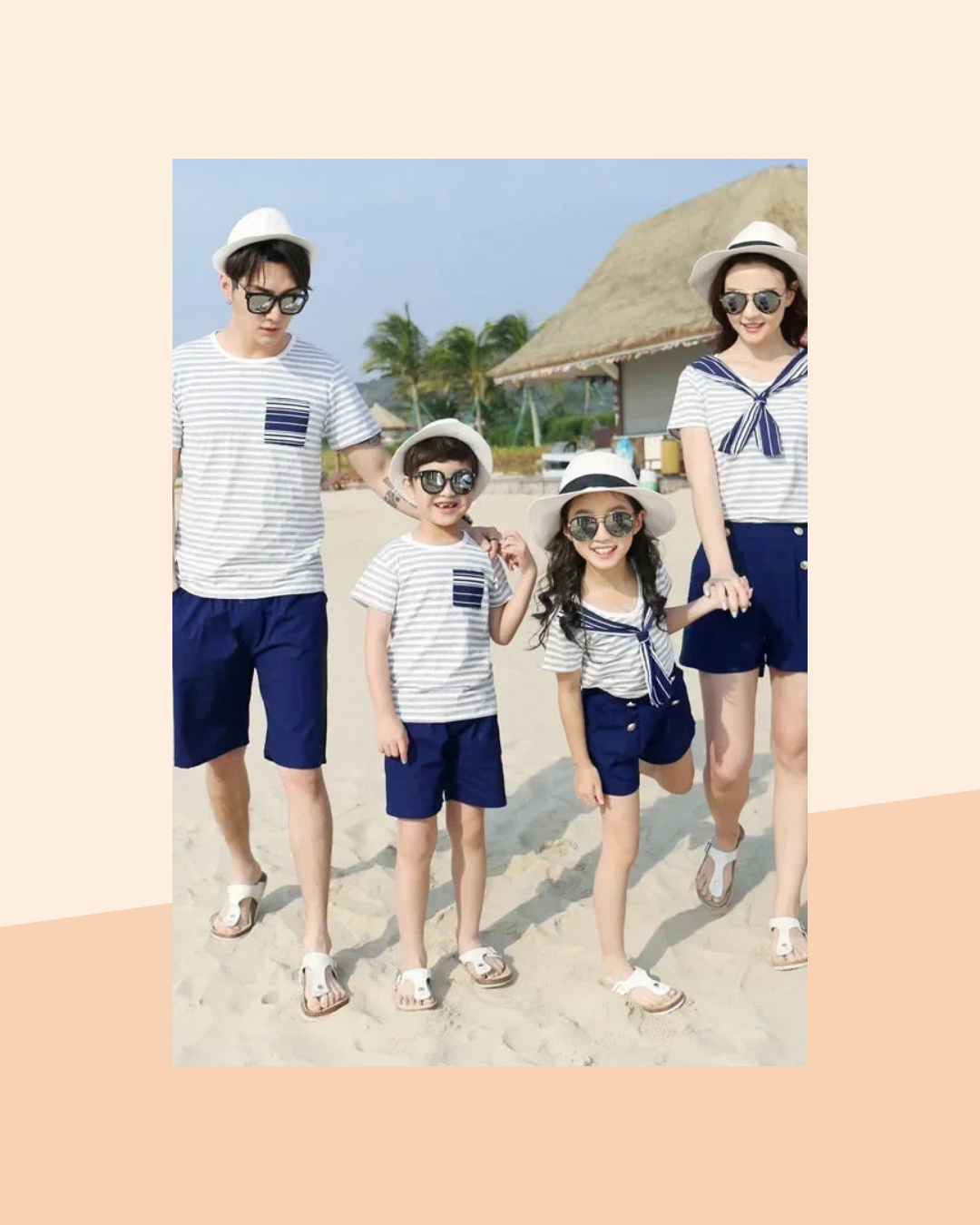 Ensemble famille mariniere vacances - photo premium Panoplia