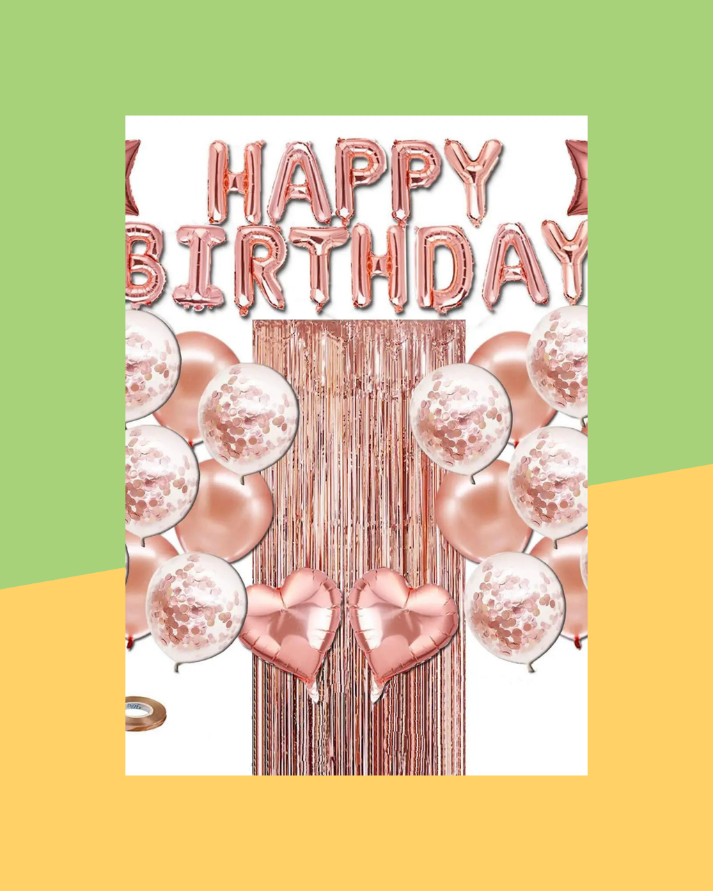 Kit Decoration Ballons Happy Birthday Or Rose - photo premium Panoplia