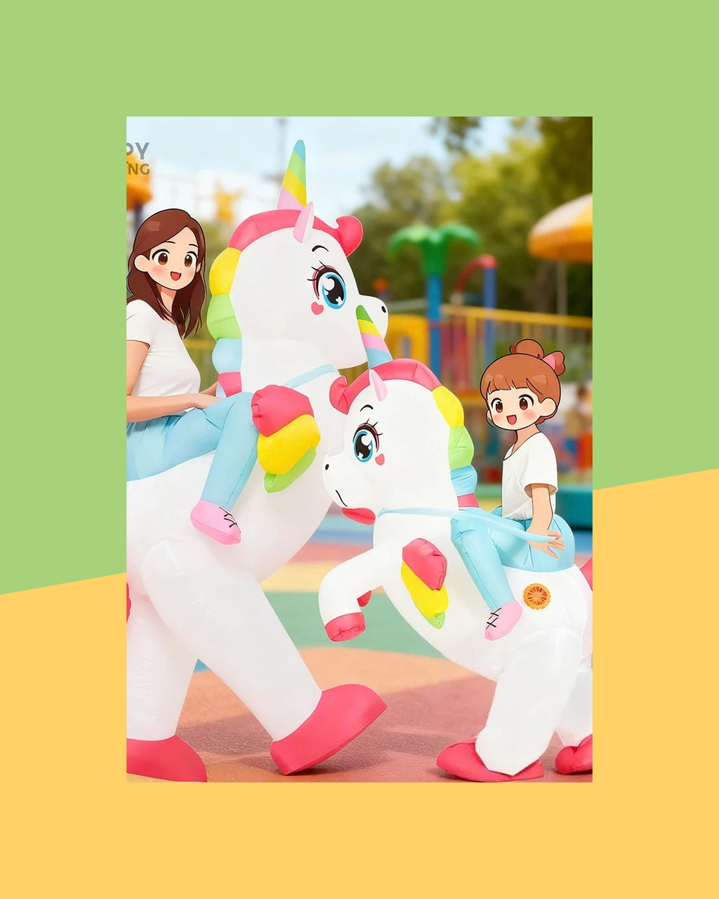 Déguisement Licorne Gonflable à Chevaucher - photo premium Panoplia