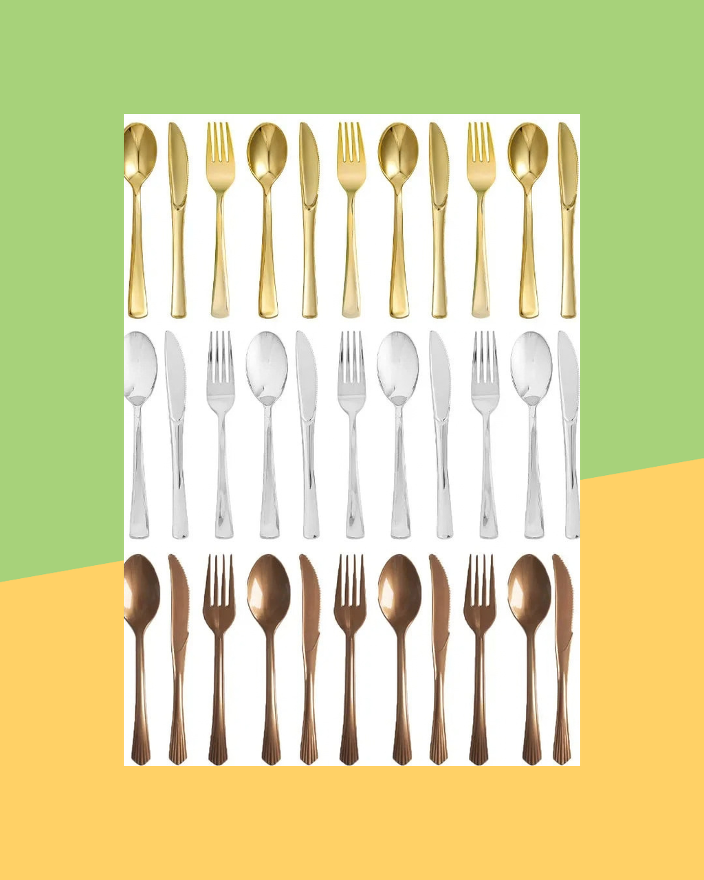 Couverts Jetables Dorés - Lot de 10 - photo premium Panoplia