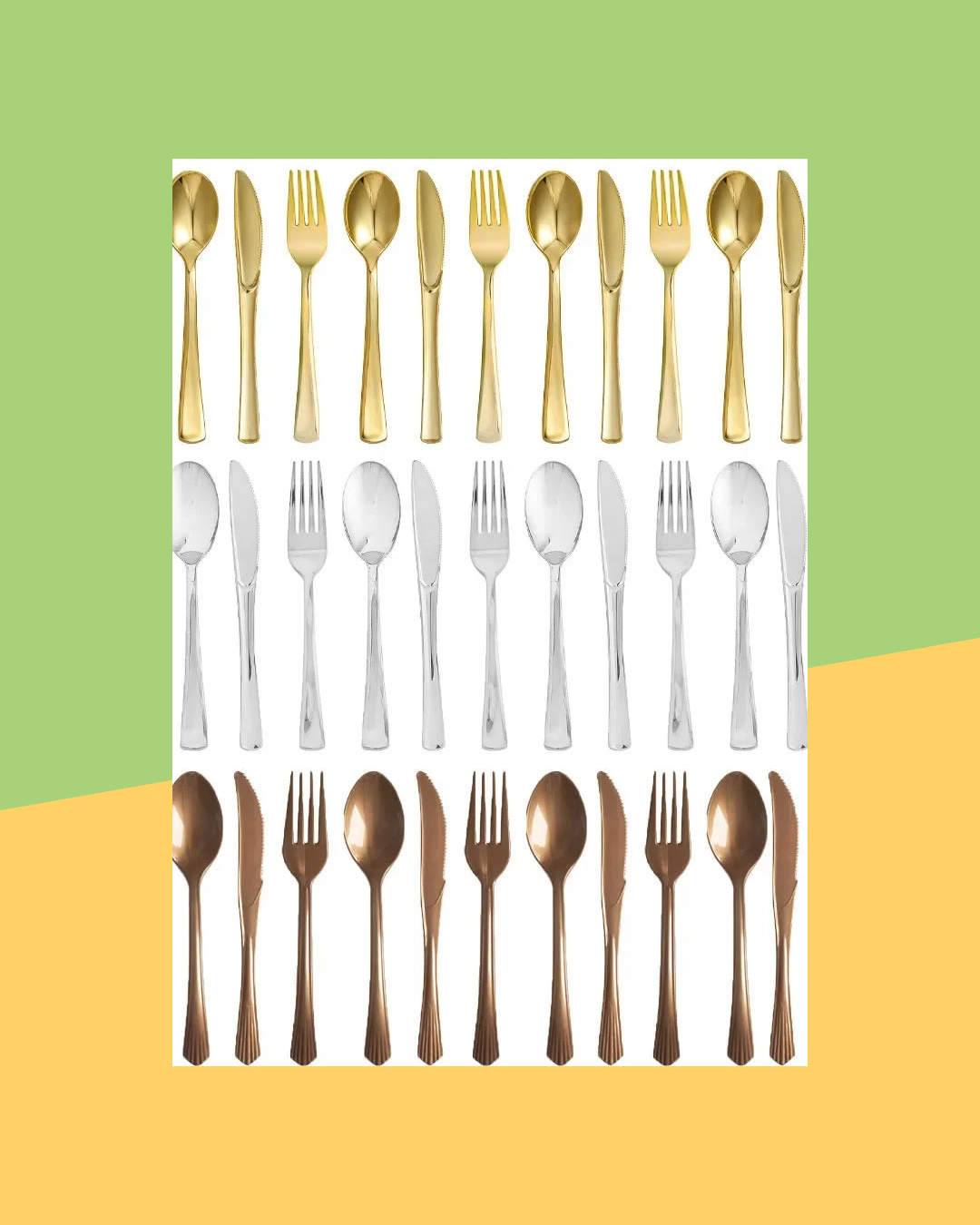 Couverts Jetables Dorés - Lot de 10 - photo premium Panoplia