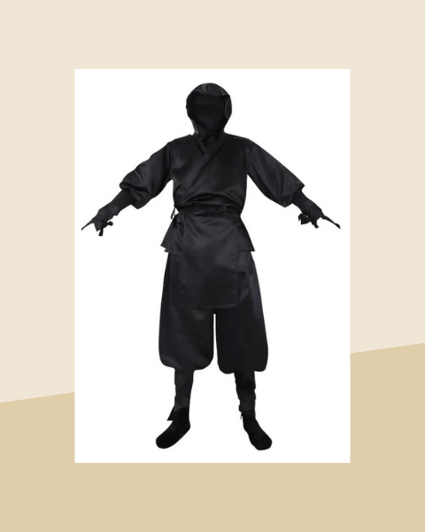 Déguisement Ninja Kimono à Capuche Noir Adulte - photo premium Panoplia