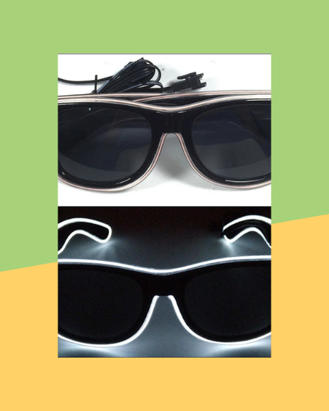 Lunettes Néon LED Lumineuses - photo premium Panoplia