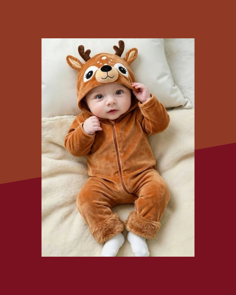 Déguisement renne bébé combinaison peluche - photo premium Panoplia