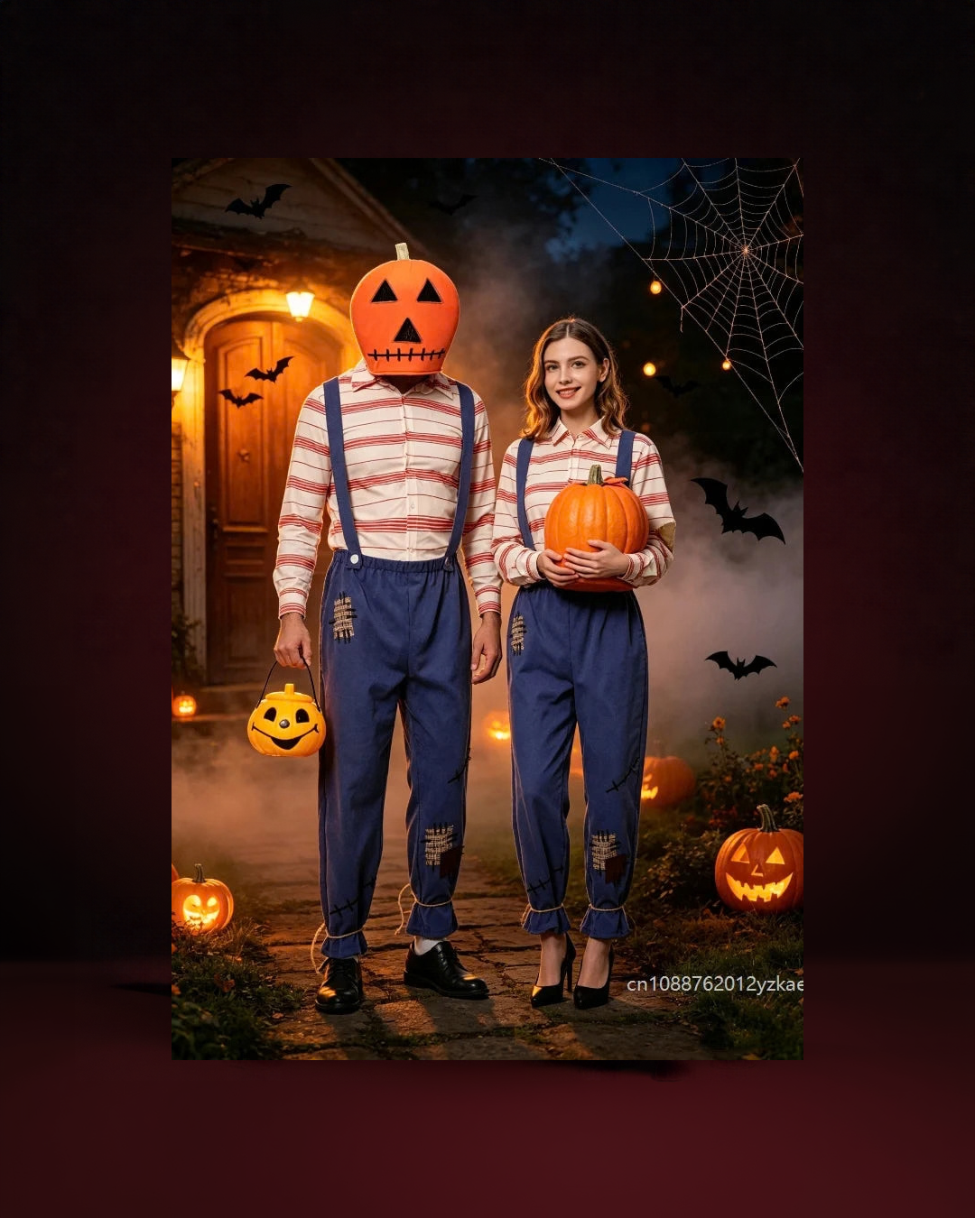 Costume famille épouvantail citrouille halloween - photo premium Panoplia
