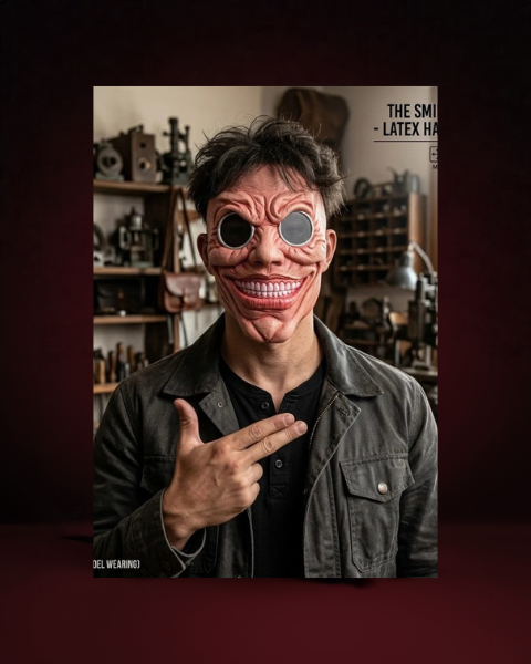 Demi-Masque Sourire Trou Noir Effrayant - photo premium Panoplia