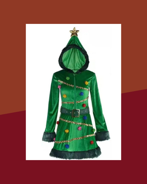 Robe Sapin de Noël Femme – Tenue de Scène Complète - photo premium Panoplia