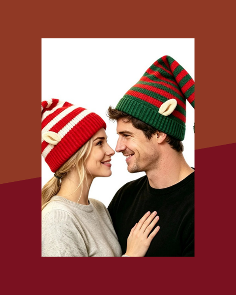 Bonnet de Lutin Tricoté Rayé - photo premium Panoplia