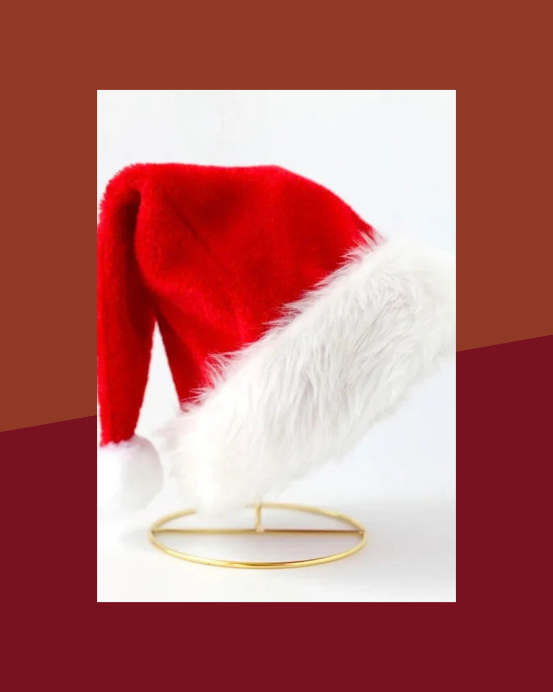 Bonnet de Père Noël en Velours - visuel premium