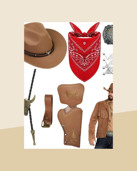 Kit Accessoires Cowboy Chapeau et Étoile de Shérif - photo premium Panoplia