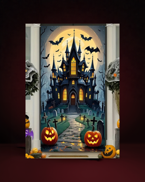 Scary Halloween Door Decoration - photo premium Panoplia
