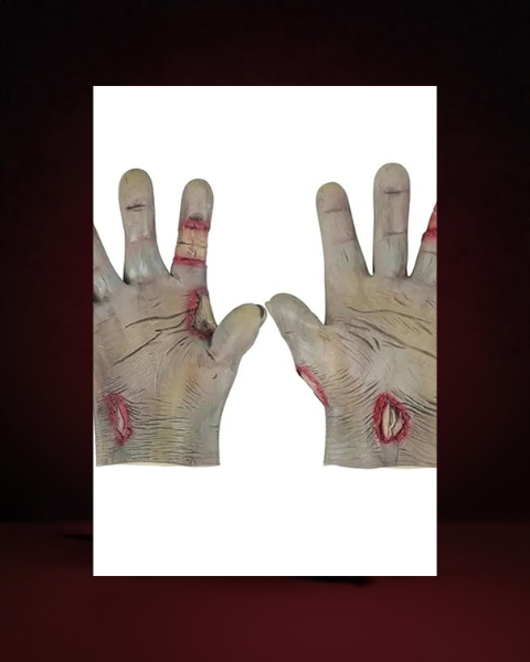 Gants Mains de Zombie Ensanglantées en Latex - photo premium Panoplia