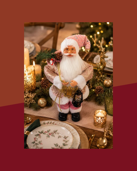 Figurine Père Noël 30 cm avec Lanterne – Décoration - photo premium Panoplia