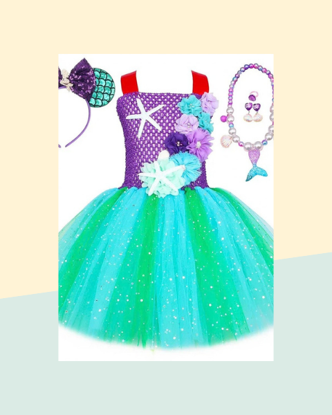 Robe Tutu Sirène Pailletée Fille - photo premium Panoplia