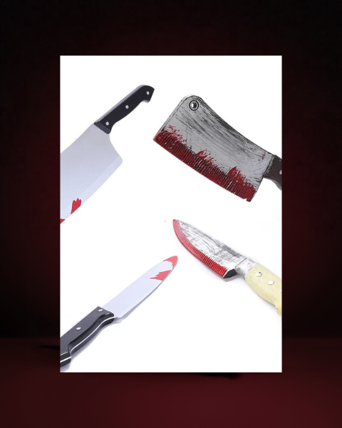 Couteau de Cuisine Ensanglanté Factice 30 cm - photo premium Panoplia