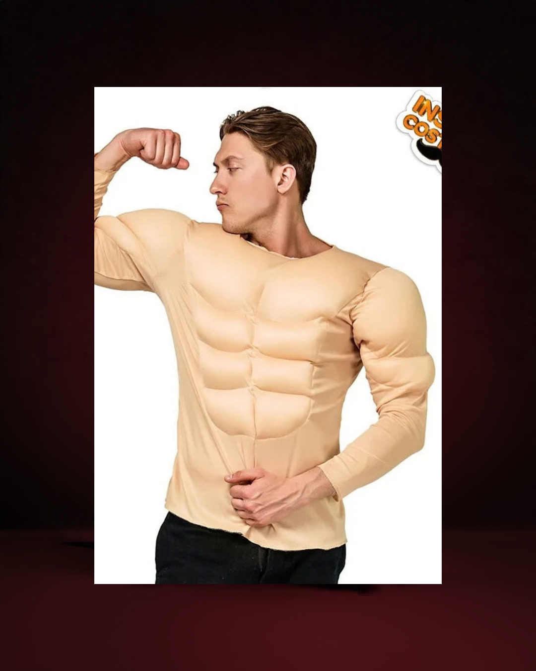 T-shirt Musclé Faux Abdos Homme - visuel premium