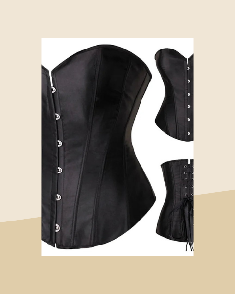 Corset Bustier Sexy à Lacets en Satin - photo premium Panoplia