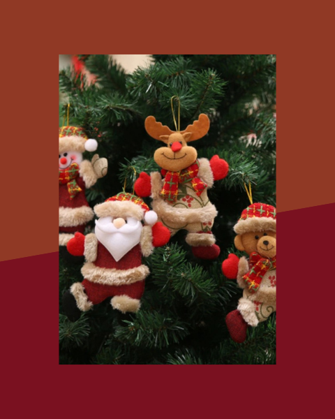 Ornements de sapin Père Noël et bonhomme de neige 2 - photo premium Panoplia