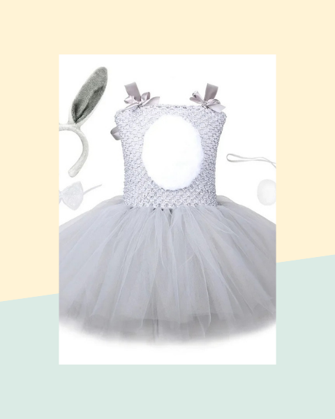 Robe Tutu Lapin Gris Fille - photo premium Panoplia