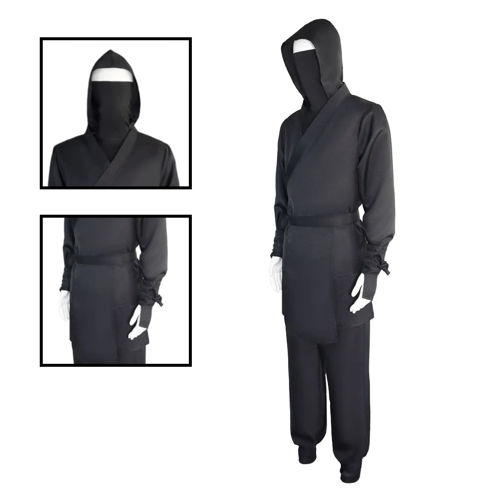Déguisement Ninja Noir Homme – Ensemble S à XXL