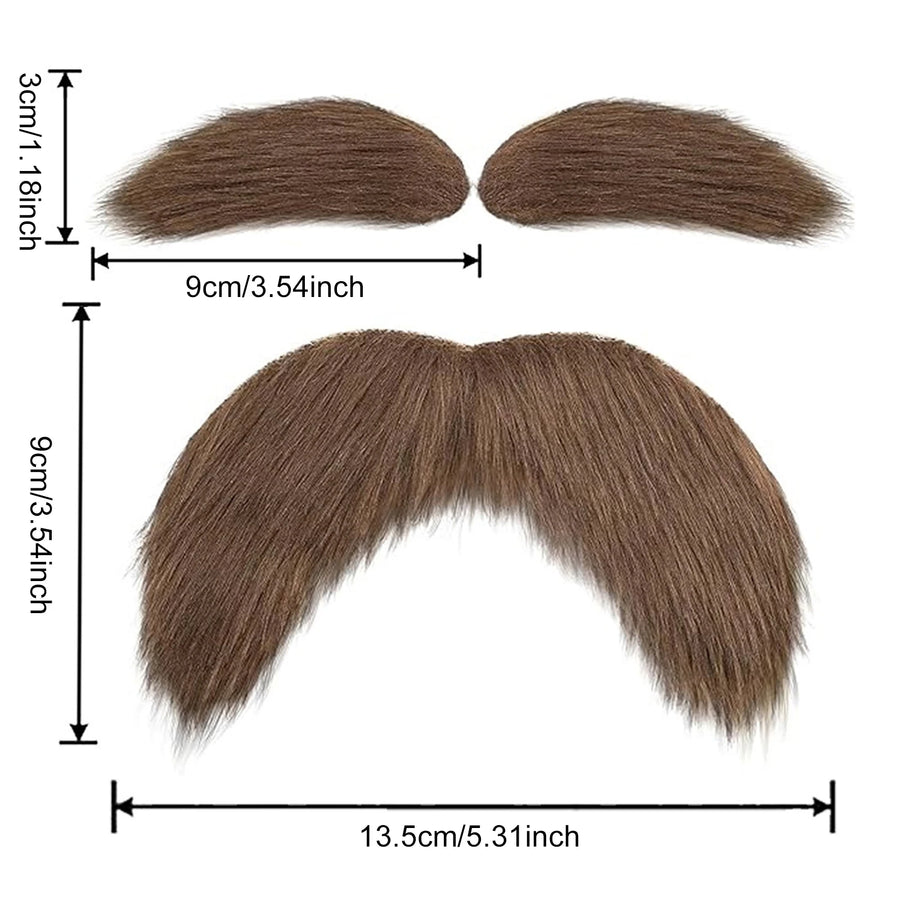 Kit Fausse Moustache et Sourcils Auto-Adhésifs - Déguisement – vue 12