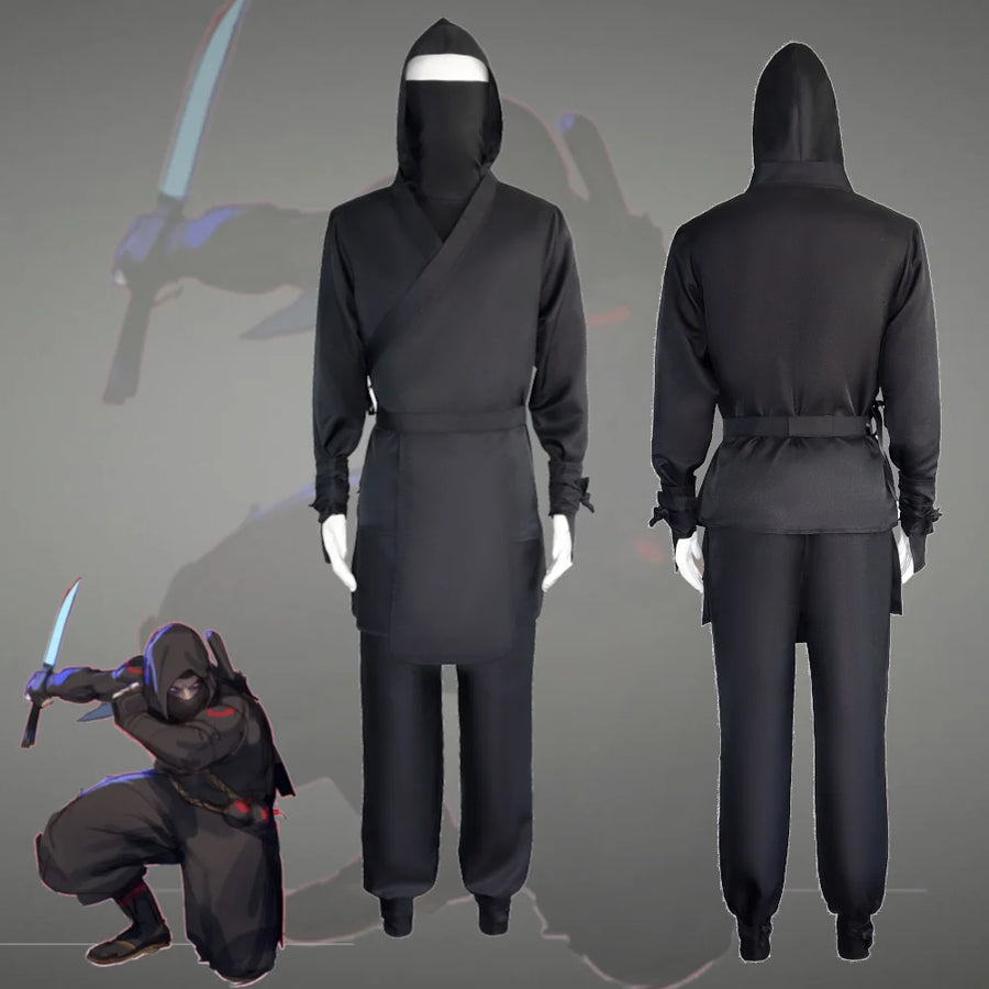 Déguisement Ninja Noir Homme – Ensemble S à XXL