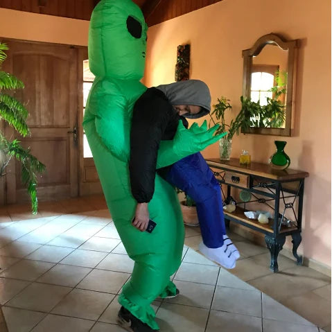 Déguisement Alien Gonflable Vert – vue 4