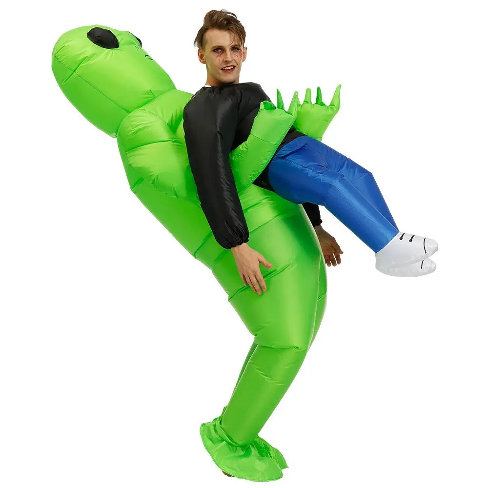 Déguisement Alien Gonflable Vert – vue 5
