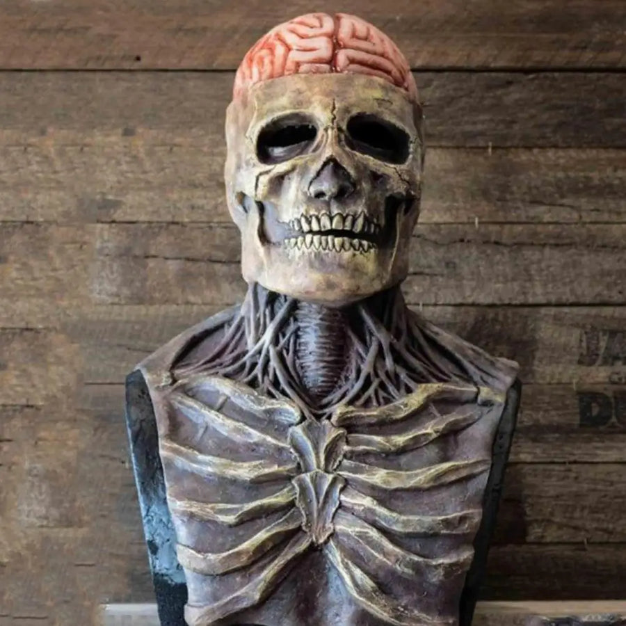 Masque Zombie Cerveau à Nu en Latex – vue 2