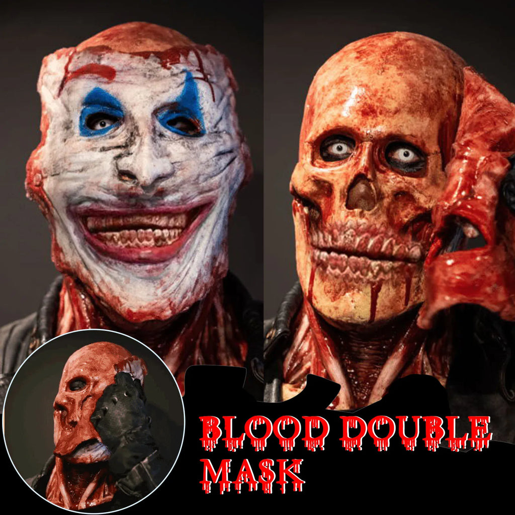 Masque Crâne Déchiré Double Couche en Latex – vue 6