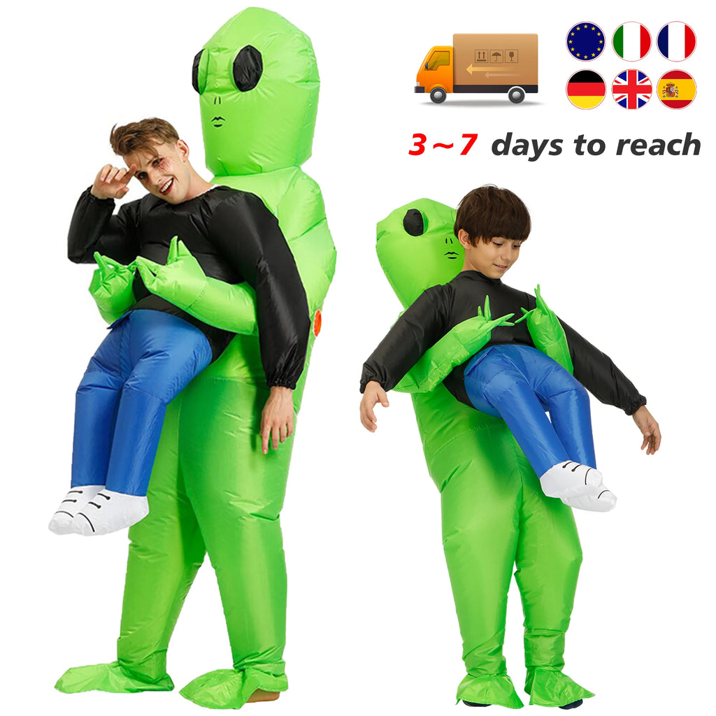 Déguisement Alien Gonflable Vert – vue 2