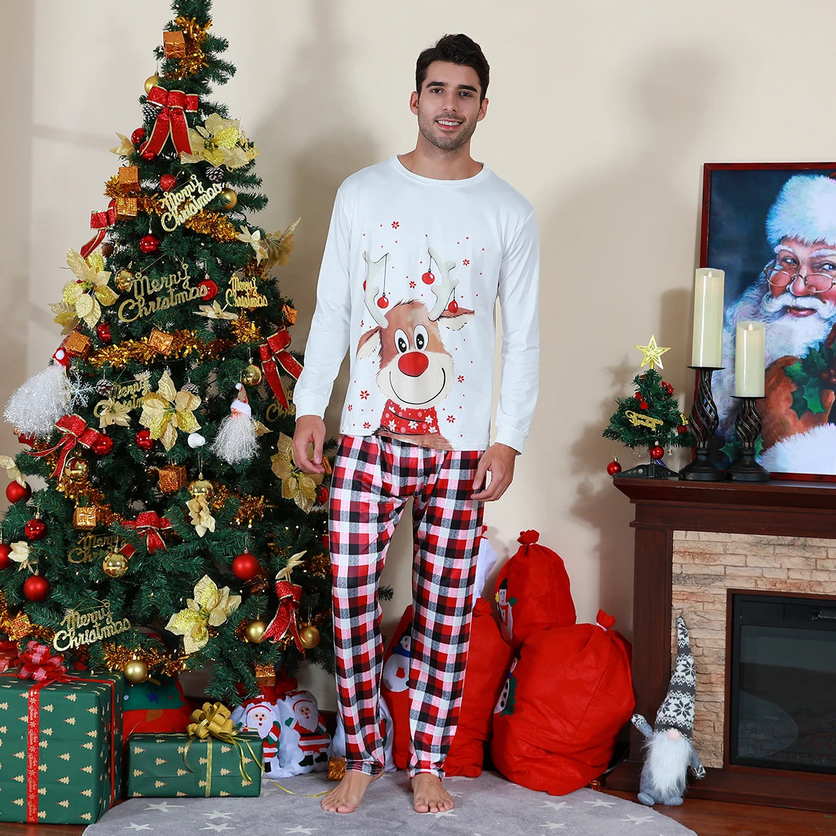 Pyjama Famille Assorti Renne de Noël – vue 2