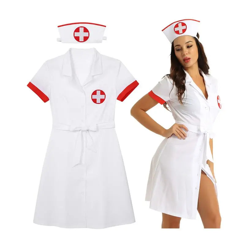 Robe d'Infirmière Sexy avec Col – vue 7