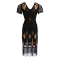 Robe Charleston Gatsby Années 20 à Sequins et Franges