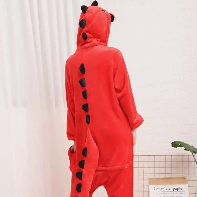 Kigurumi Dinosaure Rouge – Pyjama Combinaison Famille