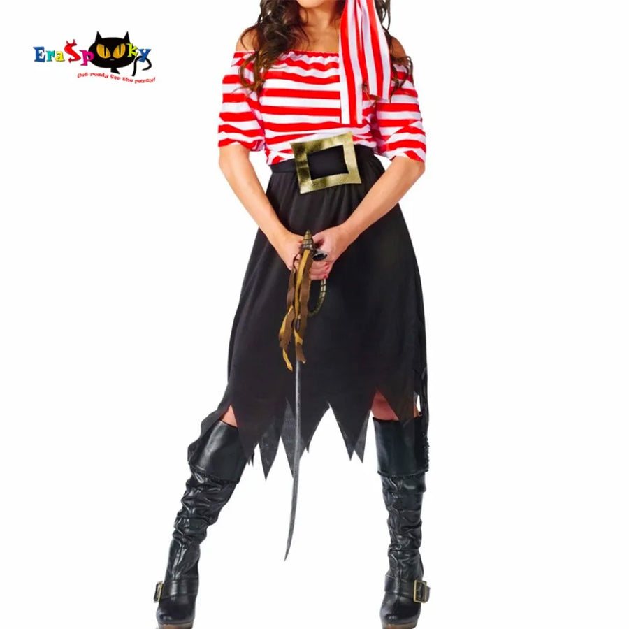 Déguisement Pirate Rayé Femme – Robe Taille M