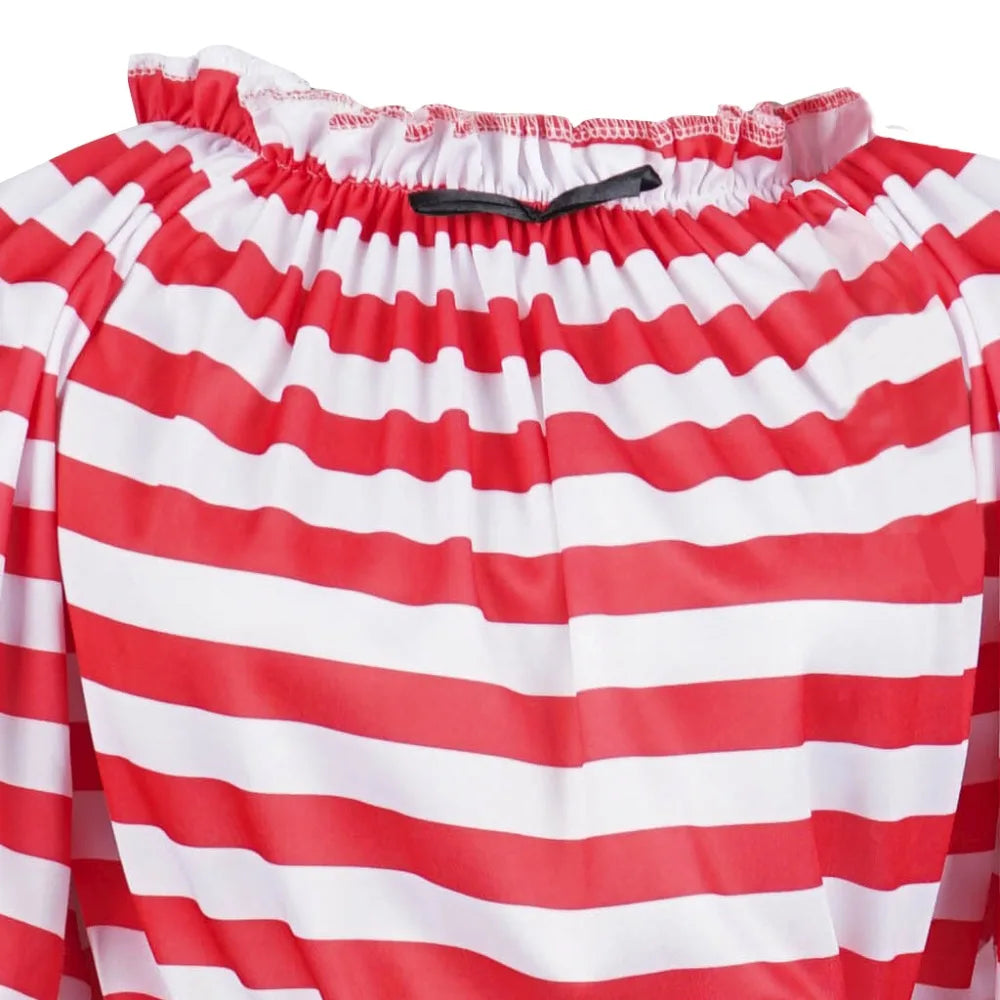 Déguisement Pirate Rayé Femme – Robe Taille M