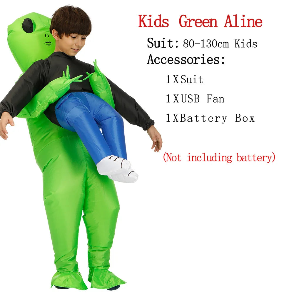 Déguisement Alien Gonflable Vert – vue 9