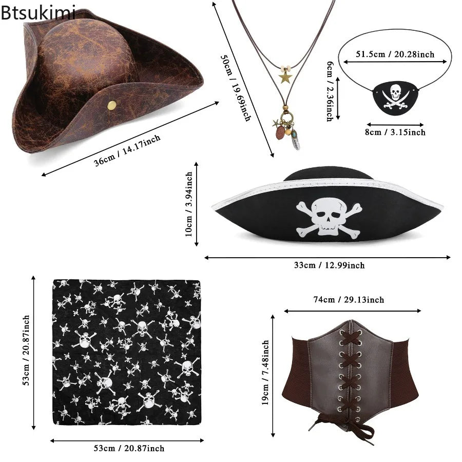 Kit Accessoires Pirate – Foulard et Ceinture Chaîne – vue 6